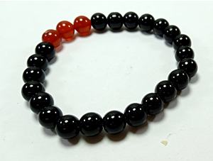 <b>Bracelet</b> Black Agate & Red Carnelian <b>Beads</b> Stone <b>Bracelet</b> Crystal Gemstone Fashion Jewelry <b>Men</b> and Women Gift Energy Meditation - Product Image 3