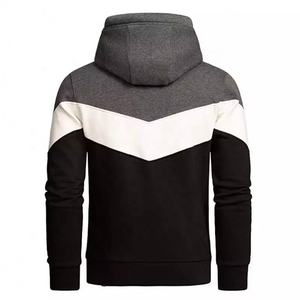 De moda llano hip hop streetwear suéter de bloque de color de los hombres sudaderas con capucha - Product Image 2