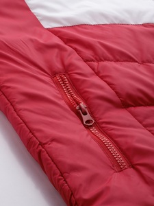 Blouson matelassé pour homme, couleur rouge, col montant, fermeture éclair sur le devant, coupe-vent, vêtement d'hiver décontracté, coupe régulière - Product Image 5