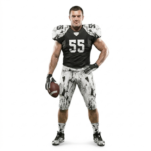 Highest Demanded American Football Uniform in White Black Color with Latest Pattern Design Custom Sublimation Print - Product Image 1