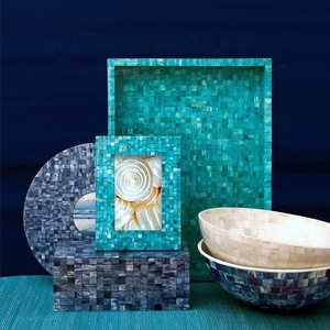 Ensemble de plateau en incrustation d'os, plateau de service de luxe, vaisselle, accessoires décoratifs, fournisseur en gros - Product Image 2