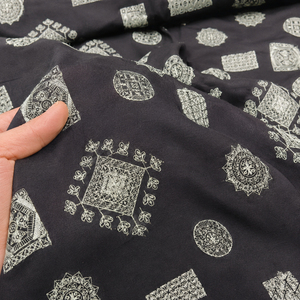 Premium Abaya Sequin Embroidery Fabric Velvet <b>Net</b> <b>Mesh</b> Textile For Gulf UAE Modest Fashion Garment Supply - Product Image 3