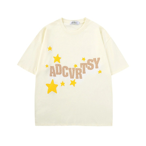 T-shirt surdimensionné pour homme en coton 100% respirant, anti-plis, écologique, séchage rapide, 220 g/m², haute qualité, impression personnalisée en relief - Product Image 3