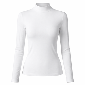Wholesale Custom Women's <b>Mock</b> <b>Neck</b> Long Sleeve <b>Top</b> | OEM Manufacturer Direct Supply - Product Image 1
