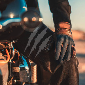 Guantes de Motocicleta Genuinos de Piel de Vaca, Guantes de Carreras de Motocicleta de la Mejor Calidad - Product Image 4