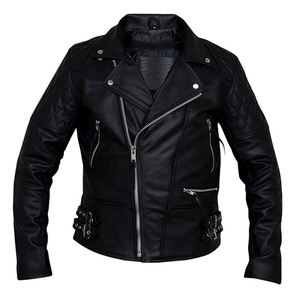 <b>Men's</b> Winter Safari <b>Jacket</b> Stand Collar Coated Genuine <b>Leather</b> Waterproof Plain Dyed Denim Standard OEM Service High Pattern - Product Image 6