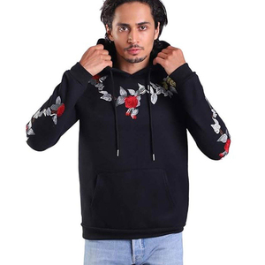High Quality Best <b>Sale</b> Street Style Custom Embroidery Design Fleece 100% Cotton Pocket Hoodie Sweatshirts Long Sleeve Men - Product Image 1