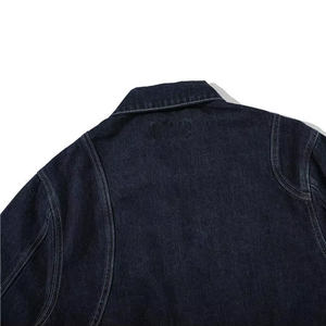 Sudadera de Mezclilla Personalizada para Hombre, Color Sólido, Cuello Redondo, Botones al Frente, Estilo Casual, Tela 100% Algodón de Alta Calidad - Product Image 4