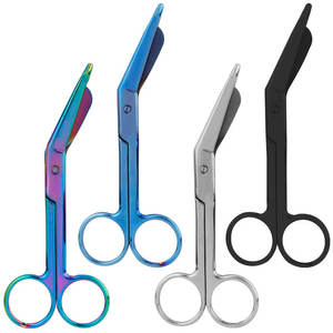 Ciseaux à pansements médicaux en acier inoxydable avec embout de sécurité pour la coupe de pansements et les soins aux patients - Product Image 2