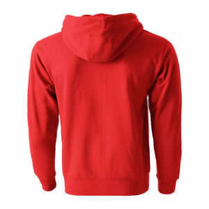 Sweat-shirt à capuche zippé en polaire rouge pour homme, coupe classique, couleur unie, avec poches, idéal pour l'automne - Product Image 2
