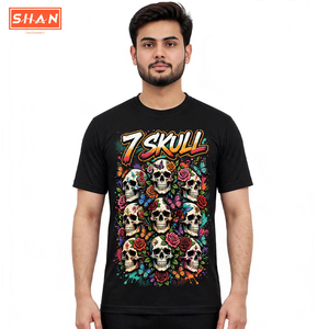 T-shirt décontracté à manches courtes et col rond pour homme SHAN, imprimé astronaute surfeur, en Spandex/Polyester, impression par transfert par sublimation - Product Image 3