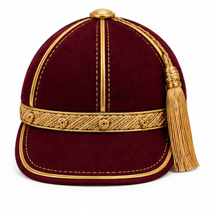 Luxury Honour <b>Hat</b> Classic Formal Ceremonial Headwear With Crown <b>Band</b> Premium Tassel Custom Traditional Event Design - Product Image 1