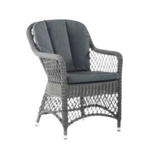 Modern Rattan <b>Dining</b> <b>Chair</b> <b>with</b> Polyester Cushion Outdoor Home Furniture Contemporary Design Style - Product Image 5