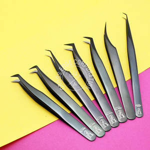Charming Styles Wholesale Eyelashes Tweezer Private Label False Eyelash Fanning Tweezers Lashes Vendor 90 Degree Volume - Product Image 1