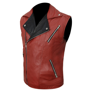 Wholesale Breathable Durable Lightweight Leather <b>Vest</b> Top Selling Cheap Price OEM Service Men Leather <b>Vest</b> - Product Image 3