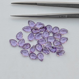 Piedra preciosa calibrada suelta de corte facetado de pera amatista brasileña Natural de 5x8mm Compre piedra semipreciosa en línea de los mejores proveedores - Product Image 1