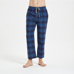 Factory Wholesale Custom Men's Thick <b>Pyjama</b> <b>Trousers</b> Cotton Spandex Flannel Plaid Quick Dry Breathable Pajama Pants - Product Image 1