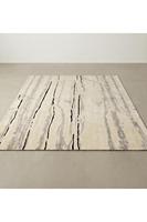 Tapis en laine bouclée à poils moyens de qualité professionnelle, antidérapant, fait main, tufté à la main, motif géométrique épais, avec support en coton moderne