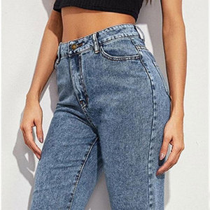 Women Regular Fit Men's <b>Jeans</b> Pant Straight Leg Stone Washed Cotton Casual Denim Pants by Star Crystal Enterprises - Product Image 4
