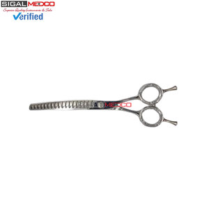 Reusable Eco-Friendly Durable <b>Dog</b> Pet Hair Thinning <b>Scissors</b> Curved Professional Veterinary Grooming Shears Stainless Steel - Product Image 2