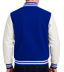 Varsity Letterman Jacket Wool Body Color Blocked Zipper Closure Custom Baseball <b>College</b> Jacket for Men Women - Product Image 2