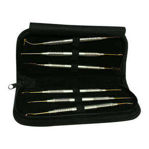 ชุดเครื่องมือทันตกรรมทำจากเหล็กกล้า สำหรับทำความสะอาดฟัน พร้อมกล่องหนัง ได้รับการรับรองมาตรฐาน CE ระดับ II รับประกัน 1 ปี โดย Dentavex - Product Image 3