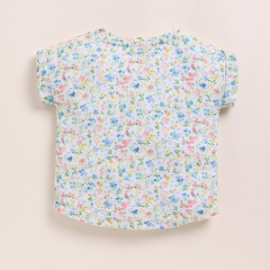 T-shirts surdimensionnés en mousseline biologique de qualité supérieure-Imprimé floral printanier - Product Image 2