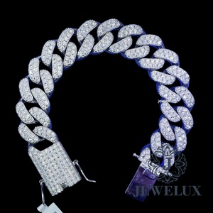 Premium Quality Moissanite Diamond Tennis Bracelet Iced Out Hip Hop Jewelry for <b>Men</b> and Women Custom Gold Silver Plated Chain - Product Image 1