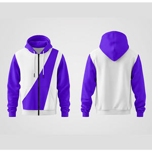 Sweat à capuche zippé personnalisé avec logo brodé, vêtements de sport décontractés, molleton confortable, pour hommes, femmes et jeunes, veste à capuche pour l'entraînement, vêtements de sport - Product Image 3