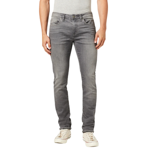 กางเกงยีนส์ผ้ายืดฟอกสีเทาสำหรับผู้ชายทรงสลิมฟิตผ้านุ่มสวมใส่สบาย - Product Image 6