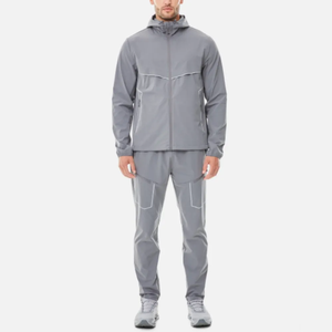 Ensemble de survêtement unisexe coupe-vent 2-en-1 en polyester 100 % personnalisé, vêtements de sport coupe-vent de haute qualité, coupe oversize - Product Image 1