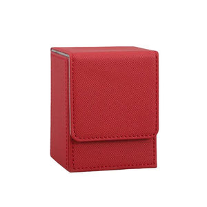 Hot Sale Custom Logo Luxury Quality PU Leather Magnetic Closure Card Deck Organizer Box for 100+ Single Sleeved <b>Poker</b> Game Cards - Product Image 4