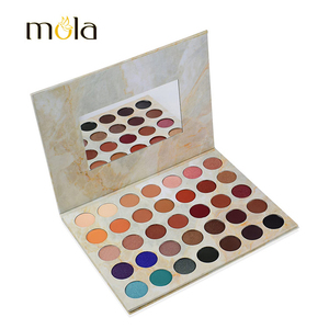 Palette de fards à paupières marbrés 35 couleurs, professionnelle, minérale, mate et scintillante, imperméable, haute pigmentation, maquillage pour les tons de peau foncés - Product Image 5