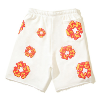 Shorts en jean unisexe personnalisés, style streetwear, déchirés, à ourlet brut, imprimés, confortables, tendance, pour l'été