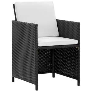 Conjunto de Comedor Grande para Exteriores con Estructura de Acero Negro y Fundas Extraíbles, Muebles de Jardín - Product Image 3