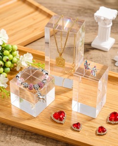 Acrylic Cube <b>Stand</b> Custom Solid Block Display for Jewelry and Retail Presentation - Product Image 6