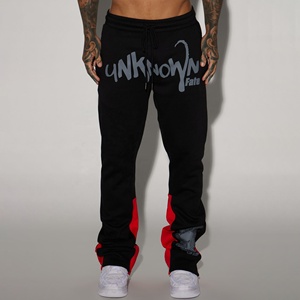 Meilleures ventes Pantalons évasés noirs pour hommes Pantalons de survêtement décontractés avec poches avant et arrière Pantalons pour hommes - Product Image 2