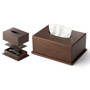 กล่องใส่กระดาษทิชชูไม้ตัดเลเซอร์แบบร่วมสมัย - ไม้ชีแชมขายส่ง - Product Image 2