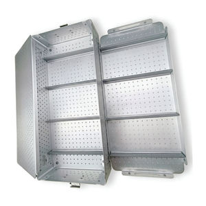 Caja de Esterilización de Aluminio para Instrumental Quirúrgico 650x255x165 mm, Estuche de Almacenamiento para Laparoscopio, Contenedor para Autoclave - Product Image 2