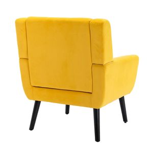 Poltrona Ergonomica Moderna in Morbido Velluto con Gambe Nere per Soggiorno e Camera da Letto, Uso Interno Domestico - Product Image 6