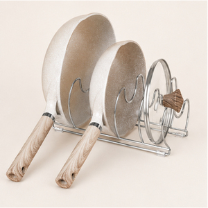 High Quality Heavy Duty Metal Kitchen Cookware Organizer <b>Pot</b> and Pan Rack with Lid <b>Holder</b> Stand for Space-Saving Cabinet Storage - Product Image 2