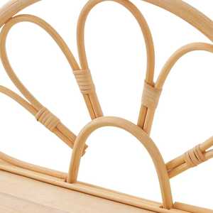 Étagère murale élégante en rotin à motif de pétales pour enfants, mobilier pour tout-petits, panneau en bois tressé naturel, support suspendu, vente en gros - Product Image 2
