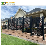 Paravent de jardin DF FRIENDLY, 1,8 m de haut, en aluminium moderne, personnalisable, pour l'intimité extérieure de la maison
