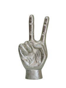Escultura Artesanal de Aluminio con Signo de Paz, Figura Decorativa Moderna con Dedos en Forma de Gesto, Estatua Artística para Decoración de Mesa en Hogar u Oficina - Product Image 5