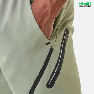 ไนมัตเสื้อยืดคอกลมสีทึบสำหรับผู้ชาย แห้งเร็ว ผ้าถักโพลีเอสเตอร์ สแปนเด็กซ์ ชุดลำลองสำหรับฤดูร้อน - Product Image 5