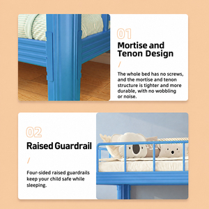 Lit superposé en acier rose pour enfants avec barrières de sécurité surélevées, structure de couchage robuste à double niveau pour un gain de place dans la chambre - Product Image 4