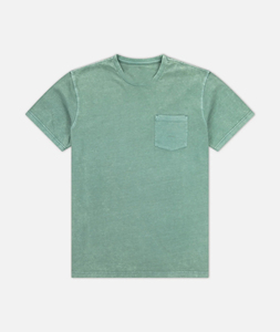 T-shirt personnalisé à manches courtes en coton, coupe décontractée, série Endless Waves, effet délavé et vieilli, grammage lourd - Product Image 5