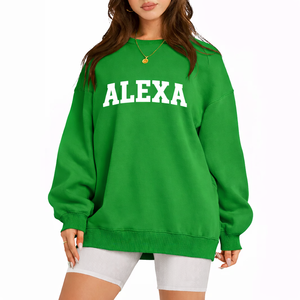 Sudadera para Mujer con Logotipo Personalizado, Sudadera Extra Grande con Estampado Gráfico para Mujer, Ropa Casual de Otoño e Invierno - Product Image 1
