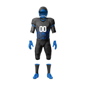 Maillot sans manches col en V pour homme, pantalon rouge avec imprimé drapeau sublimé, vêtement ajusté anti-humidité, uniforme de football américain personnalisé - Product Image 3