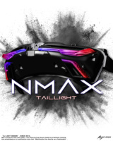 Kit d'éclairage arrière pour moto AJLIGHT DESIGN NMAX V3 Turbo RGB LED à 4 lentilles avec clignotants, éclairage de moto, modernisation personnalisée, garantie 12 mois